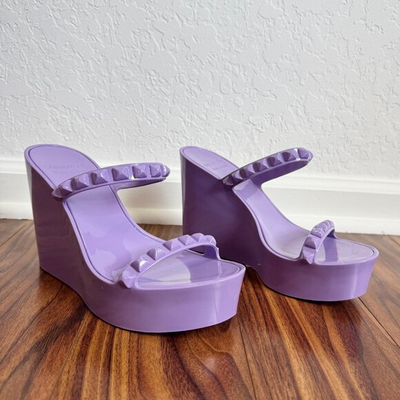 Carmen Sol Purple Tonino Platform JellyWedge Sandals - Picture 7 of 13
